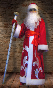 Дед Мороз, костюм Деда Мороза для мальчика напрокат, новогодний, красный
