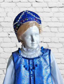 Царевна, костюм Царевны, русский народный синий, для девочки 